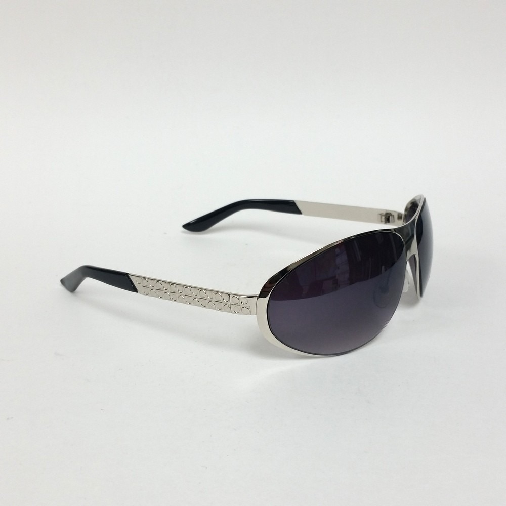 Aviator Sunglasses Black Silver Metal Frame Smoke Lens Unisex - Style # 8238